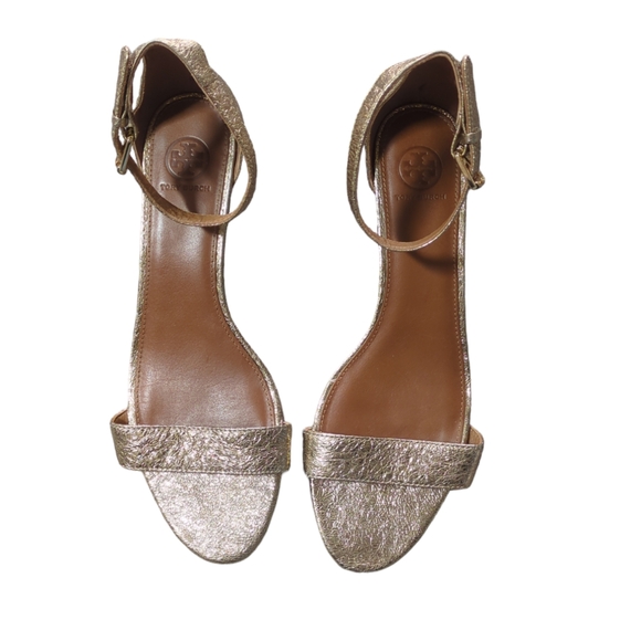 Tory Burch Shoes - Tory Burch gold foil sandal size 10